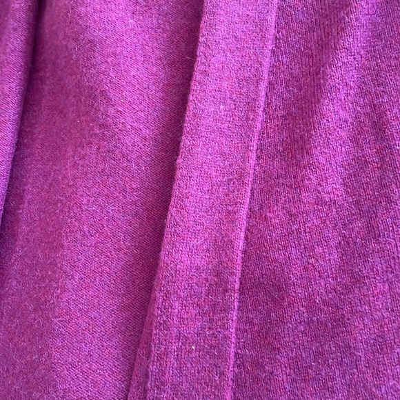 NWT 2 ply Cashmere Cashmere size L cardigan with hood 100% cashmere purple - Picture 8 of 14